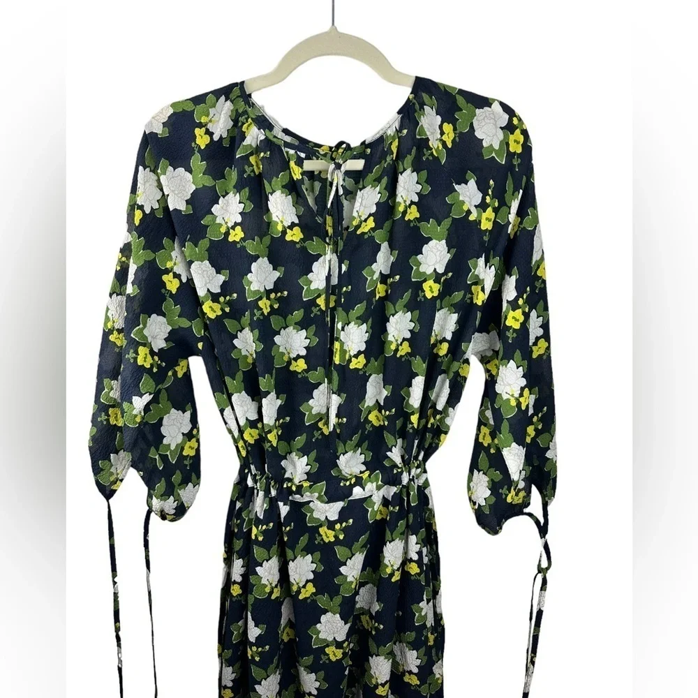 Anthropologie Whit Sadie Long Floral Maxi Dress 100% SIlk sz Small‎ NEW $568 - Picture 6 of 9